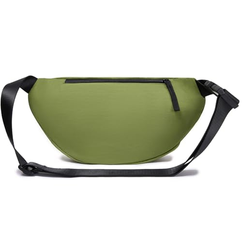 Women Sling Bags Girl Fanny Pack Crossbody Handbag Men Shoulder Bag Unisex Classic Nylon Waist Packs Purse Hiking Chest Bag, Easy Carry Any Phone, Wallet, Brilliant Green - color: Brilliant green