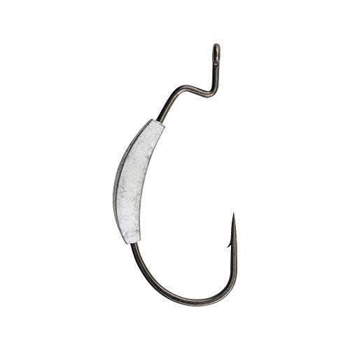 Berkley Fusion19 Wide Gap Live Bait Hooks, Size 4 Fishing Hooks, Needle Point with SlickSet Coating for Easy Penetration, Forged for Added Strength - color: Smoke Satin, size: 4/0, style: Weighted Ewg