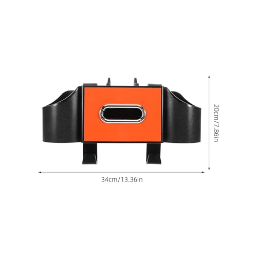Ciieeo Multifunctional Backseat Car Organizer with Cup Holder and Tissue Box - Headrest Hanging Storage with Hooks for Phone Snack and Purse - Travel Accessories for SUV and Sedan Interior - color: Orange