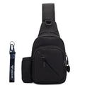 Tactical Chest Sling Bag with Water Bottle Holder & Key Ring Strap, Military Molle Camouflage Backpack for Fishing