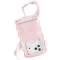 Case-Mate Wavy IP68 Waterproof Large Phone Pouch - Ballet Pink Twinkle | Hidden Pocket for Card/Cash - Floating Phone Case w/Crossbody Lanyard - Fits All Phones - Beach Cruise Ship Travel Essentials - color: Wavy Ballet Pink Twinkle