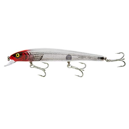 Bomber Lures Long A Slender Minnow Jerbait Fishing Lure - color: Silver Flash Red Head, style: Heavy Duty Long a Slender Minnow Jerbait Fishing Lure