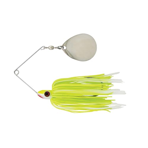 Luck E Strike Redman Spinner Bait by Jimmy Houston, 3/8 Ounce Colorado Spinnerbait - color: Chartreuse Green White