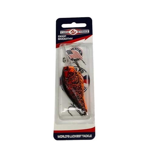 Luck E Strike Deep Crankbait Smoothie (3/8 Ounce) 2 Inch Crank Bait Fishing Lure, Made in The USA - color: Chili Bowl