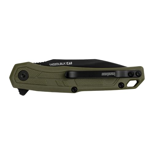 Kershaw Appa Folding Tactical Pocket Knife, Assisted Opening, 2.75 inch Blade and Olive Handle, Small, Lightweight Every Day Carry - color: Olive