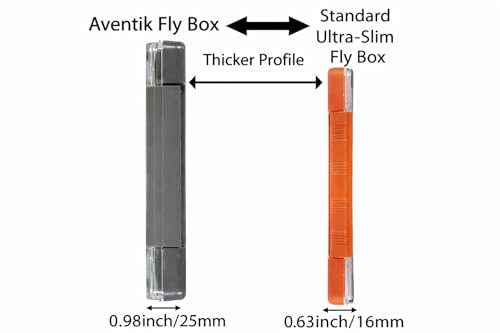 Aventik Waterproof Fly Box Clear Lid with Deep Design Silicone Tackle Box for Large Flies & Jig Heads Durable Lightweight Fly Fishing Storage Case(H048XLB-SF) - style: H048XLB-SF