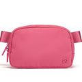 Pander Two Way Zipper Fanny Pack Nylon Everywhere Belt Bag for Women, Water Repellent Waist Packs, Crossbody Bags with Adjustable Strap (Hot Pink). - color: Hot Pink