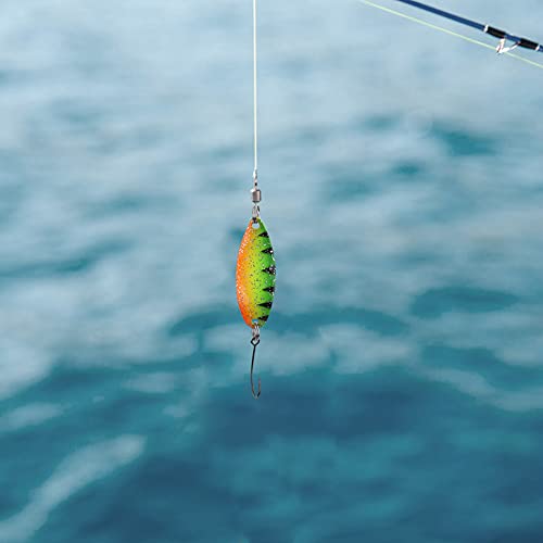 Trout Lures, Lively and Lifelike Artificial Lures with Mixed Fishing Sequin Bait Set 3.5g/3.4cm, Suitable for Freshwater and Saltwater Fishing,Orange E