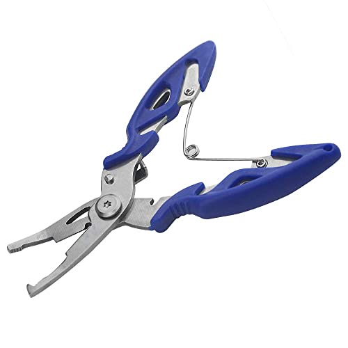WMYCONGCONG 200 PCS Stainless Steel Fishing Split Rings Double Snap Lure Tackle Connectors with Split Ring Pliers Hook Remover for Fishing Lure Tackle Set