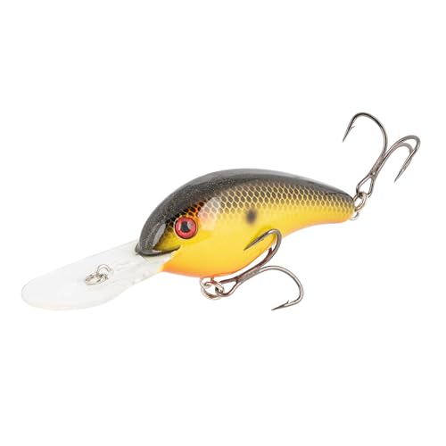 Strike King (HC5XDE-497) 5XD Elite Fishing Lure, Deep Diving Crankbait, 5/8-Ounce, Unique Curved Bill, Dives to 15-Feet, Rattle Chambers, Size 2 Mustad Triple Grip Hooks, Fools Gold