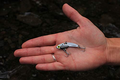 SteelShad - Mini Series (1/4 oz) - 2 Pack - Lipless Crankbait for Freshwater Fishing - Perfect for Ice Fishing, Pan Fishing, Crappie, Walleye and Bass - color: White Shad