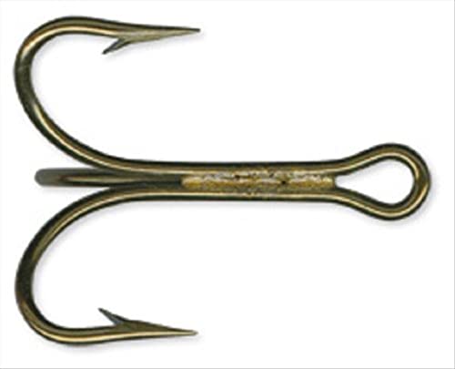 Mustad Treble Hook, O'Shaughnessy - color: Bronze, size: 4