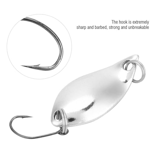 20Pcs Spoon Fishing Lures Kit – Metal Wobbler Baits with Single Hooks for Trout, Bass, Panfish in Freshwater & Saltwater Fishing - size: Silver-2.5g