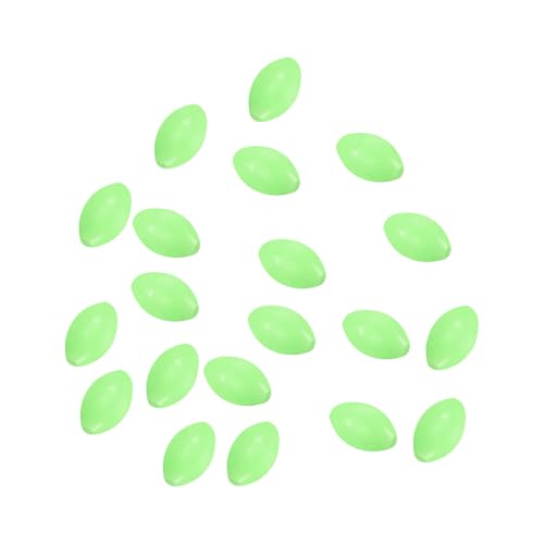 PATIKIL Glow Fishing Beads Soft Plastic Oval Rubber Luminous Fishing Bait Eggs Rig Bead Tackle Lures Accessories with Storage Box - color: Green, size: 10x7mm