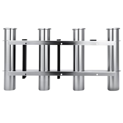4 Tube Fishing Rod Holder & Boat Organizer Rod Rack Stainless Steel Fishing Rod Bracket Tube-linked Fishing Accessories