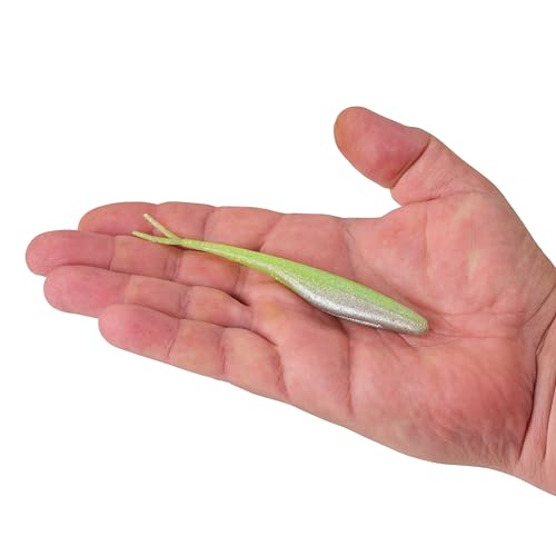 Berkley Gulp! Saltwater Jerk Shad Fishing Soft Bait - color: Key Lime Chrome, size: 5"