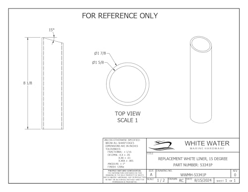 White Water Marine White Replacement Liners for Rod Holders