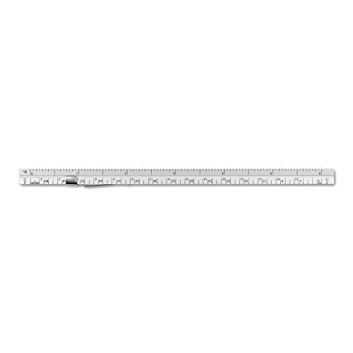 Alumicolor Aluminum Architect Pocket Scale With Clip, 6IN, Silver - color: Silver, size: 6 Inch, style: Architecht With Clip