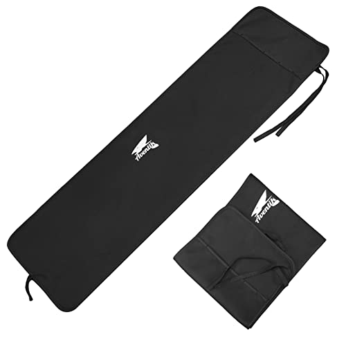 Aventik Neoprene Fly Rod Sock, 5-Compartment Fly Rod Sleeve Protector, Fishing Rod Cover for Travel & Storage - color: Black, size: Fly rod 10'0''-10'6'' 4sec with Extra tip