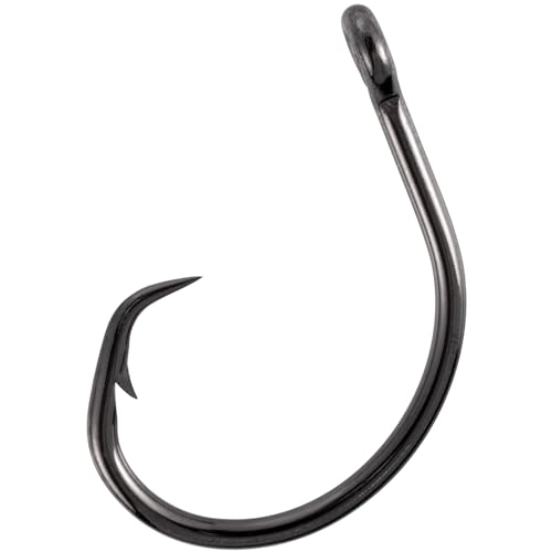 Dr.Fish 30 Pack Circle Hooks 3X Strong in-Line for Saltwater & Freshwater, Live Bait Non-Offset Fishing Hooks for Striper, Catfish, Mackerel, Bass, Tuna - size: #7/0-30 Pack