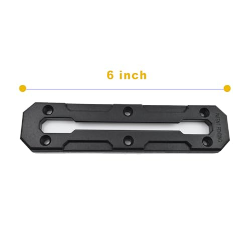 Kayak Track, Low Profile Nylon Kayak Mount Track, Kayak Rail Track for Fishing Rod Holder, Cup Holder, 6/9/12 INCH - style: 6 inch(2pack)