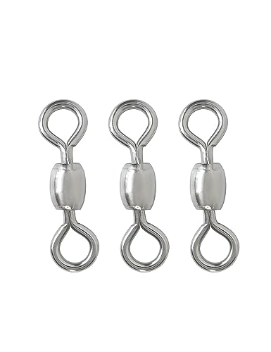 BLUEWING Stainless Steel Fishing Barrel Swivels 10pcs High Strength Line Lure Connector for Saltwater Freshwater, 303lbs - size: 303 lbs