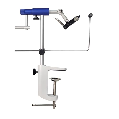 Aventik TrueGrip Fly Tying Vise with 360° Rotary Function – Smooth Ball Bearing System, Adjustable Tension, Durable Hook Jaws (Fits 26 to 4/0) - color: Blue, size: Vise with Clamp