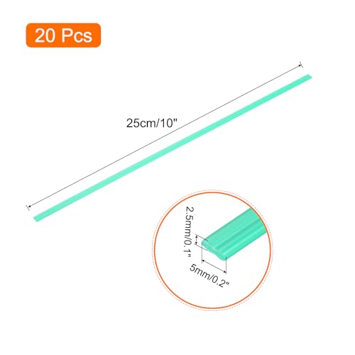 MECCANIXITY 20pcs 10 Inch Plastic Welding Rods PP Welding Strips Welder Rods for Car Bumper, Kayak Repair, Plastic Welder, Green - color: Green, size: 10 Inch