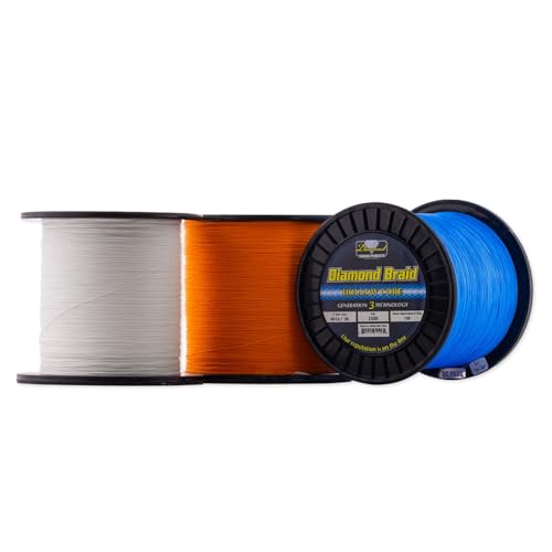 MOMOI Diamond Braid Gen III Hollow Core (Multi Sizes, 3 Colors) - color: Blue, size: 80lb - 3000yd