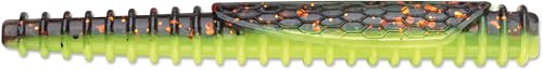 CrushCity Ned BLT Soft Plastic Ned Rig Stick Bait, Compact Finesse Worm for Mushroom Jig Heads & Pressured Bass - color: Coppertreuse, size: 3"