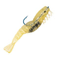 Charlie's Worms Artificial Fishing Bait Charlie's Shrimp Trio Freshwater Saltwater Bass Fishing Lures Scented Soft Bait 3pk - color: Glow & Gold Glitter