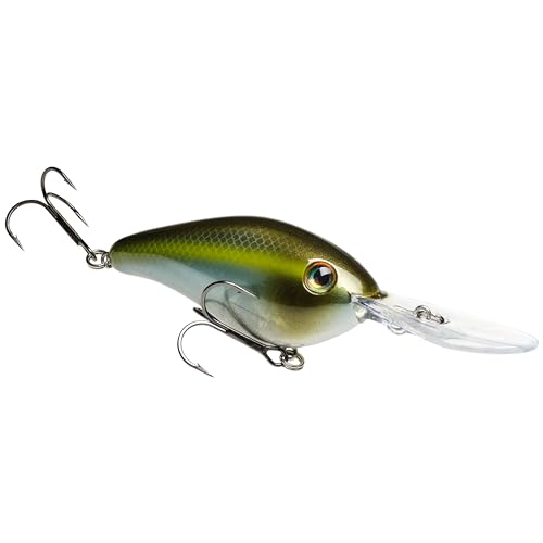 Strike King Pro Model 6XD Fishing Lure, Deep Diving Crankbait, Unique Curved Bill, Free-Floating Rattle Chambers, 1-Ounce, Dives to 19-Feet, Size 1 Treble Hooks - color: Summer Sexy Shad, size: 1 oz
