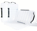 Fishing Tackle Boxes Lure Organizer: 2 Packs Hard Bait Storage Box - Double Sided Fishing Lure Case with 14 Compartments Container (White, L) - color: White