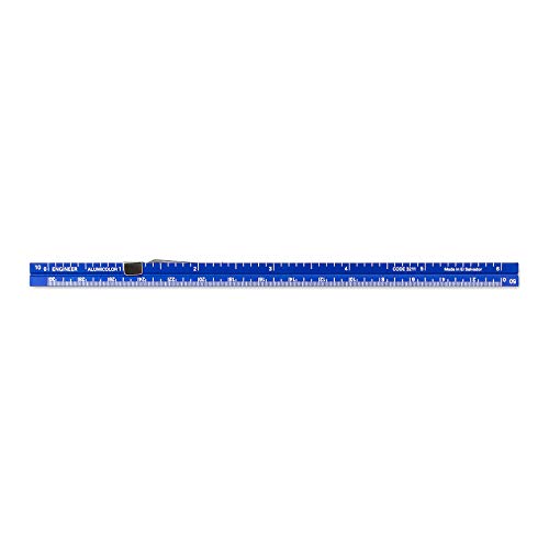 Alumicolor Aluminum Engineer Pocket Scale With Clip, 6IN, Blue - color: Blue, size: 6 Inch, style: Engineer With Clip