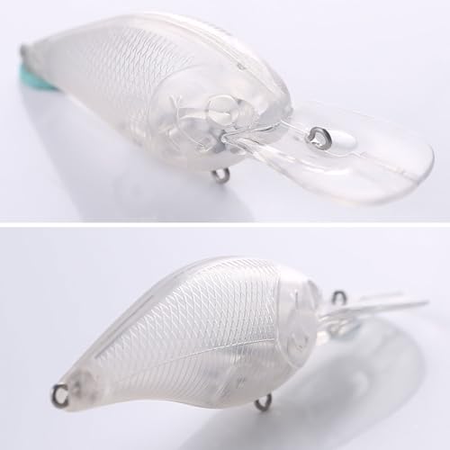 20pcs/25pcs Fishing Blanks Lures Kit Fishing Topwater Unpainted Swimbait Unpainted Crankbaits Hard Baits DIY Lure for Bass Salmon Trout Saltwater and Freshwater - color: 25PCS 3.53″/0.38oz