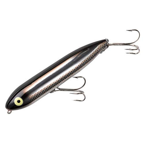 Heddon Zara Spook Topwater Fishing Lure - Legendary Walk-The-Dog Lure - color: Black Shiner, style: Zara Spook (3/4 Oz)