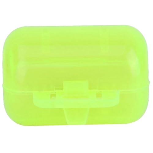 ‌50PCS Plastic Fishing Hook Box Set - Fluorescent Yellow Clamshell Squid Lure Cover Cases for Tackle Storage(M) - color: M