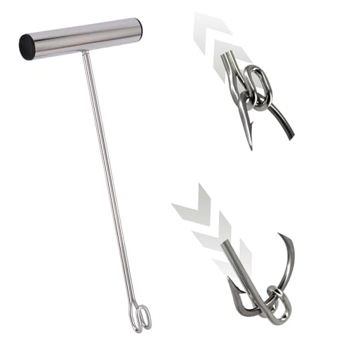 Stainless Steel Fishing Hook Remover，Dehooker Tool,Push/Pull Hook Remover，Anti-Lost Saltwater Dehooker Tool Shark Hook Remover - size: 12"