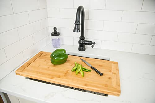 Bamboo Expandable Over The Sink Cutting Board - style: Over-the-Sink Expandable