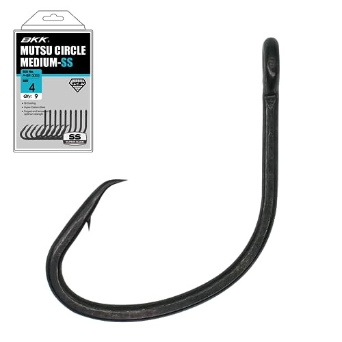 BKK Mutsu Circle Light Hook | Multi Pack | 2X | Super Slide Coating | Needle Point - size: 2/0 6-Pack
