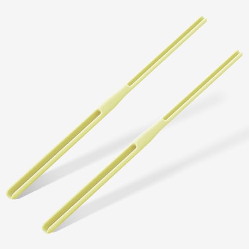 Dunkive 2 Pack Rosary Cord Knotting Tool, #7#9 and #36 Dual Head Twine Knotting Tool, Rosary Making Supplies, Beads Tying Kit, Beading Cord Kit for Jewelry, Fishing Hook, Bracelet(Yellow) - color: Yellow