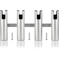 Aluminum Fishing Boat Rod Holder,3/4 Link Tube Aluminum Rod Rack, Suit Boats & Yacht ,Silver - color: Silver 4 Tube