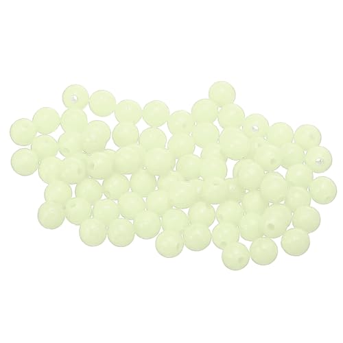 Fishing Beads Glow Hard Plastic Fishing Bait Eggs Lure Rigs Accessories, Fit for Saltwater Freshwater - Round - color: Natural Color, size: 6 mm