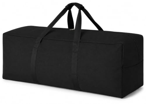 DoYiKe Canvas Travel Duffle Bag Heavy Duty, Sports Duffel Military Camping Tent Storage 60L Black Top opening - color: Black Top-opening, size: 60L