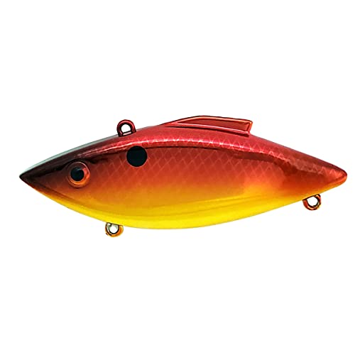 Bill Lewis Lures Lifelike Vibrations Rat-L-Trap 1/2 OZ Lipless Crankbait Fishing Wobble Sinking Lure for Black Bass, Trout, Walleye, Pike, Salmon - color: Crimson Chrome