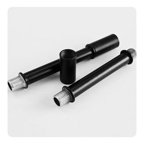 4 Sets 3.15” Straight Pipe Lamp Stem Kit, M10 Double End Threaded Lamp Rod Long Extension Risers, Black Lamp Parts Replacement for DIY Floor Lamps, Table Lamps & Ceiling Lights - size: 3.15”