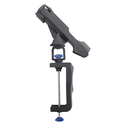 HiUmi Fishing Boat Rods Holder with Large Clamp Opening 360 Degree Adjustable Fishing Rod Racks Folding Holder - color: RH30-2Pack