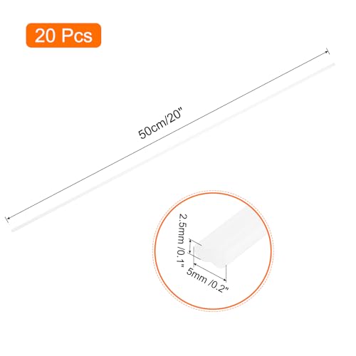 MECCANIXITY 20pcs 20 Inch Plastic Welding Rods PP Welding Strips Welder Rods for Car Bumper, Kayak Repair, Plastic Welder, White - color: White, size: 20 Inch