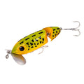 Arbogast Jitterbug Topwater Bass Fishing Lure - Excellent for Night Fishing - color: Frog Yellow Belly, size: 3 1/2", 5/8 oz