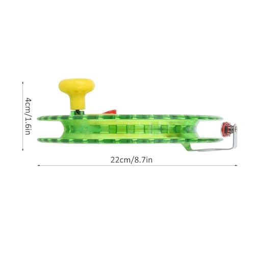 Dilwe Fishing Line Reel, ABS Multifunction Sea Fishing Wheel Hand Wire Wrapping Fly Line Fishing Reel Accessory - color: Green